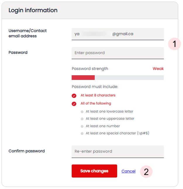 Managing Account Profile - Change Email and Password